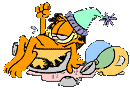 Garfirld after a party.